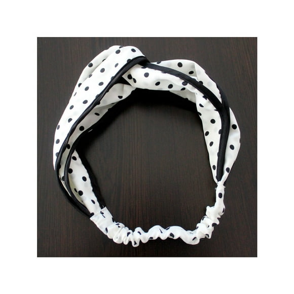 Cintillo Elastico Para Cabello Modelo Lunas Ivory