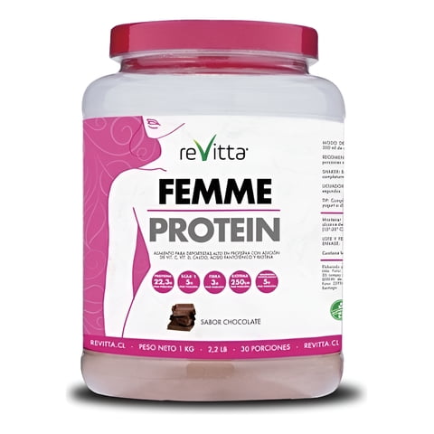 Revitta Wellness - Proteína Mujer Whey + Colágeno + Fibra Femme Protein 1 Kg