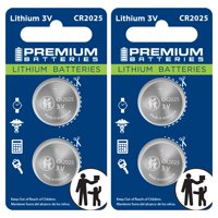 Premium Batteries - Baterías Premium Cr2025 De Litio 3V Paquete De 4