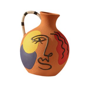 Magideal - Jarrón De Arte Abstracto, Jarrón Decorativo, Regalo Ideal, Decoración Del Hogar, Jarrón De Flores De Cerámica, Arreglo Floral Para Estante De Entrada, 157 Cm X 185 Cm