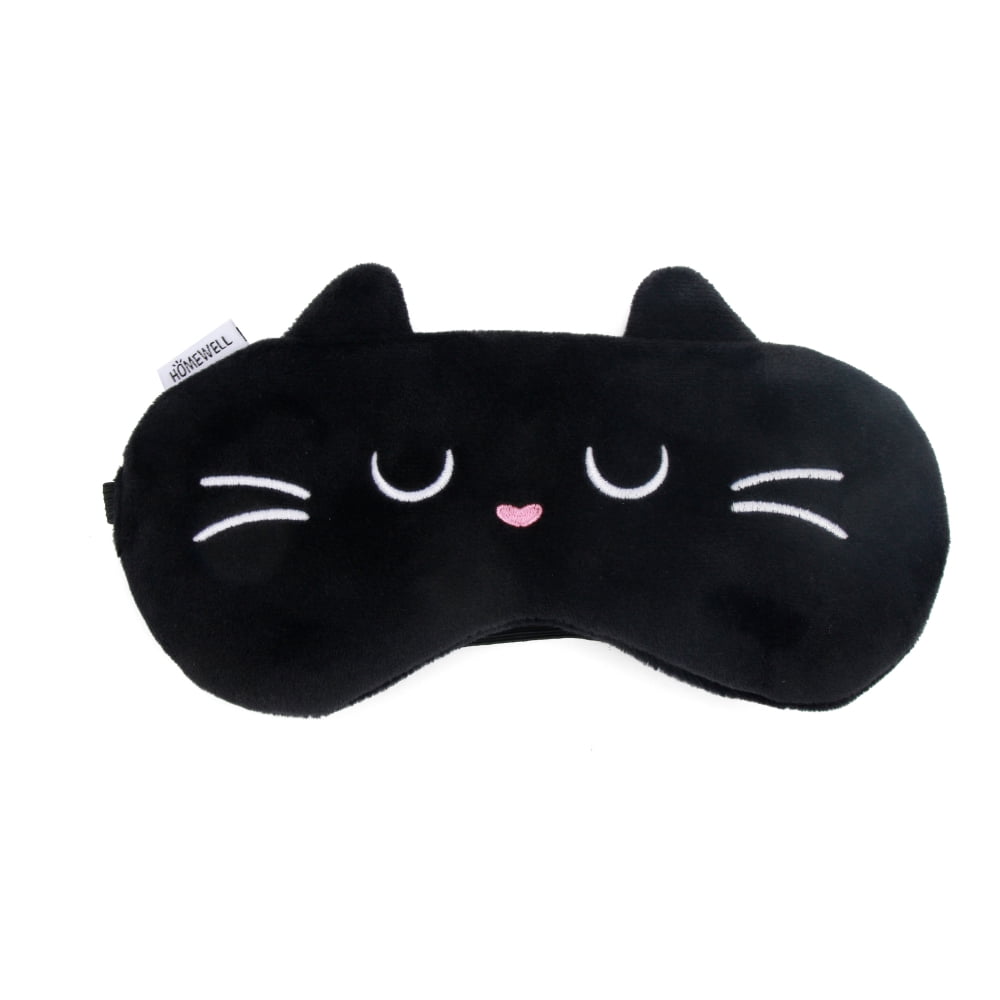 Homewell - Antifaz Para Dormir Negro Con Diseño De Gato