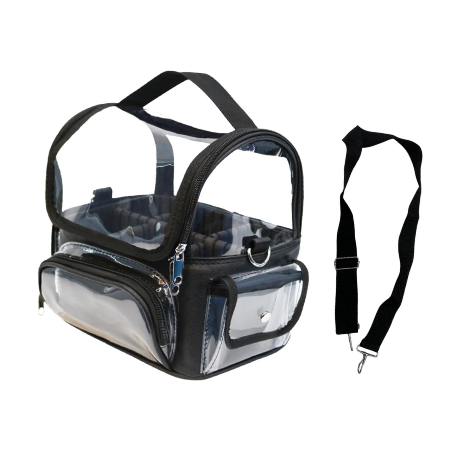 Magideal - Bolsa Organizadora De Maquillaje, Profesional, Portátil, Transparente, Estuche De Maquillaje, Bolsa De Viaje Para Cosméticos Para Maquilladoras Y Chic Negro
