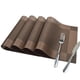 thumbnail image 4 of XmhyTop Juego de 6 Manteletes Individuales para Mesa, Hechos de PVC Resistente, Antideslizantes y Termorresistentes, Ideal para Hogares, Restaurantes y Cocinas, Estilo V, 45*30cm, Azul, 4 of 5