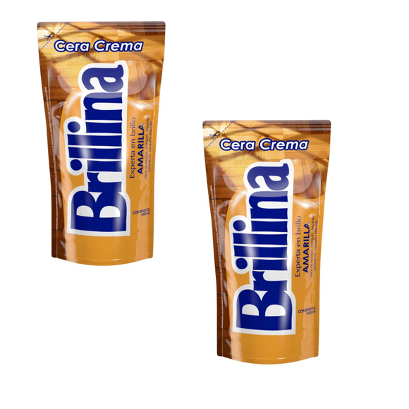 Cera Crema Brillina Amarilla 340 cc Pack 2 Unidad