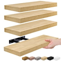 Estantes Flotantes Sorbus De Madera De Arce Para Pared, Paquete De 4