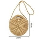 thumbnail image 1 of Bolso bandolera redondo de paja para playa - Bolso bandolera de paja de verano con cremallera para mujer, 1 of 7