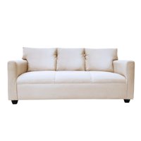 Induhome - Sofa Imperio 3 Cuerpos Chenille Crema