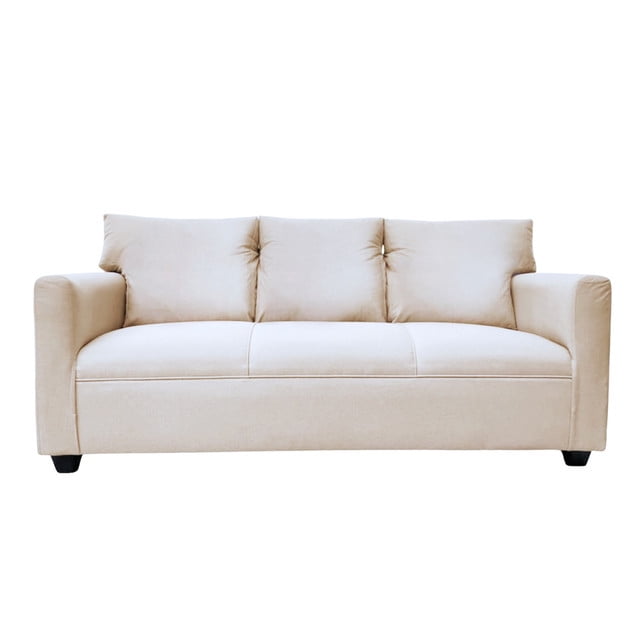 Induhome - Sofa Imperio 3 Cuerpos Chenille Crema