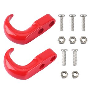 Bothyi - 2X 1/24 Grillete De Remolque Gancho De Rescate Repuesto Para Camiones Axial Scx24 Accesorios Rojo
