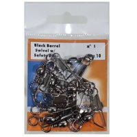 Silver Wave - Destorcedor Con Snap Para Pesca Negro #1 Sobre Con 10Unid