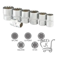 Genérico - Juego Dados Poligonales 1/2 19Pcs 8Mm Hasta 32Mm Cm-Da2019