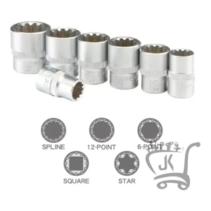 Genérico - Juego Dados Poligonales 1/2 19Pcs 8Mm Hasta 32Mm Cm-Da2019