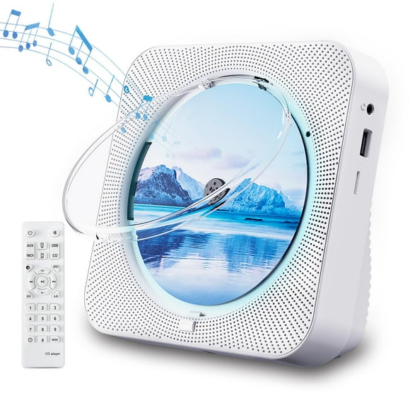 Reproductor de CD Portátil Bluetooth 5.1 Zyokata Blanco