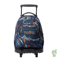 Mochila Escolar Ruedas Niño Notebook 15.4"" Bomper Renglon Totto