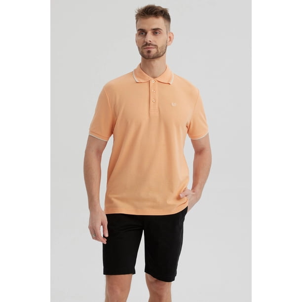 Polera Hombre Piqué Básica Lisa Damasco