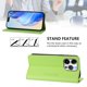 thumbnail image 3 of Funda Billetera con Soporte para iPhone 15 Pro Bloqueo RFID Plegable Verde claro, 3 of 6