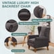 thumbnail image 2 of Coffee Table & Armchair Set,Vintage Luxury Style, a high-back reading chair (Antique Dark Grey) & a solid wood coffee table (Natural Wood) , suitable for living rooms and bedroom relaxation areas, 2 of 3