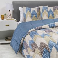 Zahr - Plumon Coral Estampado Doble Azul 2 Plazas