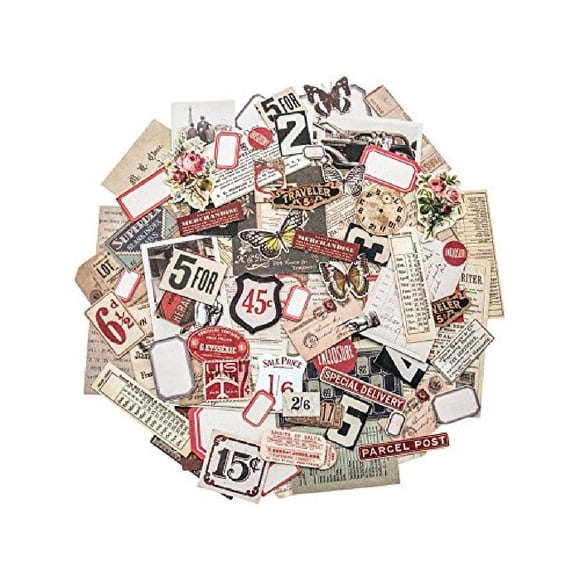 Paquete de fragmentos efímeros de Tim Holtz Idea-ology, 111 piezas