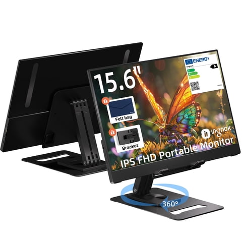 Monitor Portátil Ingnok Ultradelgado De 15,6 Pulgadas Full