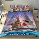 thumbnail image 1 of Moana 2 Conjunto de sábanas temático, trío de piezas, cómodo y amigable con la piel, diseño único, regalo de decoración para el hogar para familiares, amigos y fans,140cm *210cm, 1 of 6