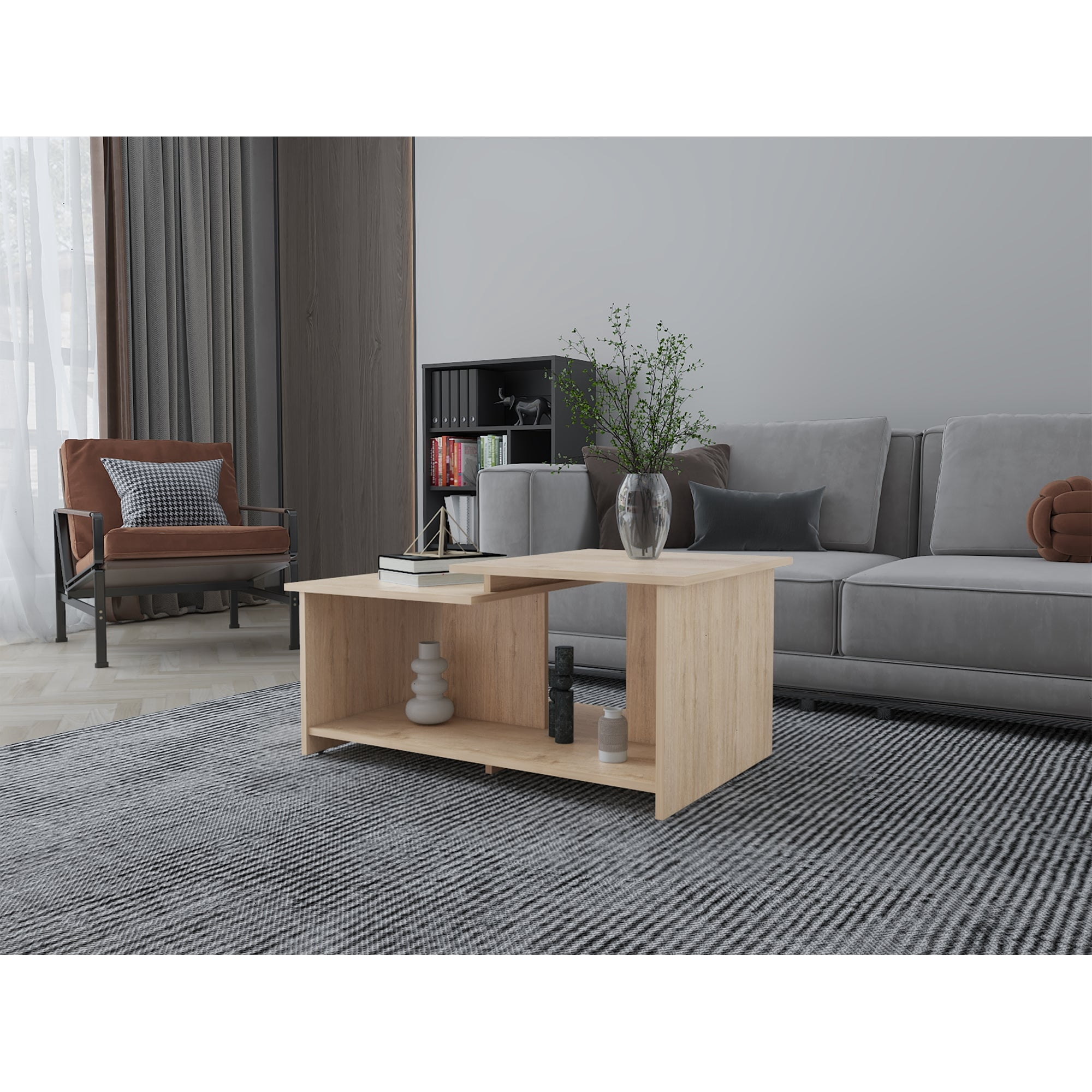 Tuhome - Mesa De Centro Wema Rovere 41,6x89,3x53,1 Cm