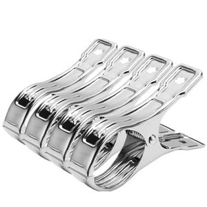 Genérico - 4 Piezas De Acero Inoxidable Grandes Pinzas Para Ropa Alfileres Para Colgar Pinzas Para Colgar La Ropa