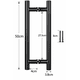 thumbnail image 3 of Manilla Manillón Negro Para Puertas Acero 50 Cm Puerta Vidrio Madera, 3 of 5