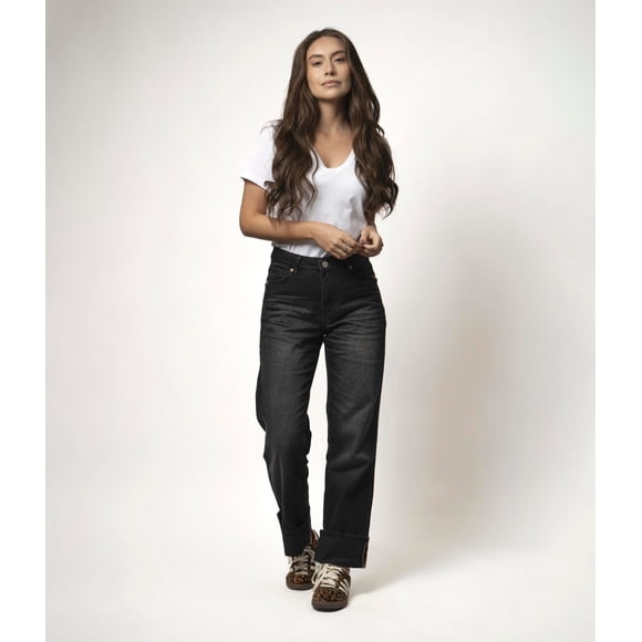 JEANS RECTO EMILIA NEGRO TALLA 42 NEGRO