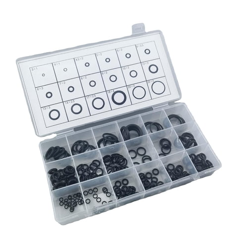 Magideal - Junta De Arandela De 225 Uds, Juntas Tóricas, Juntas De Goma, Surtido De Arandelas De Sellado De 18 Tamaños, Banda Elástica De Sellado Para Ventana De