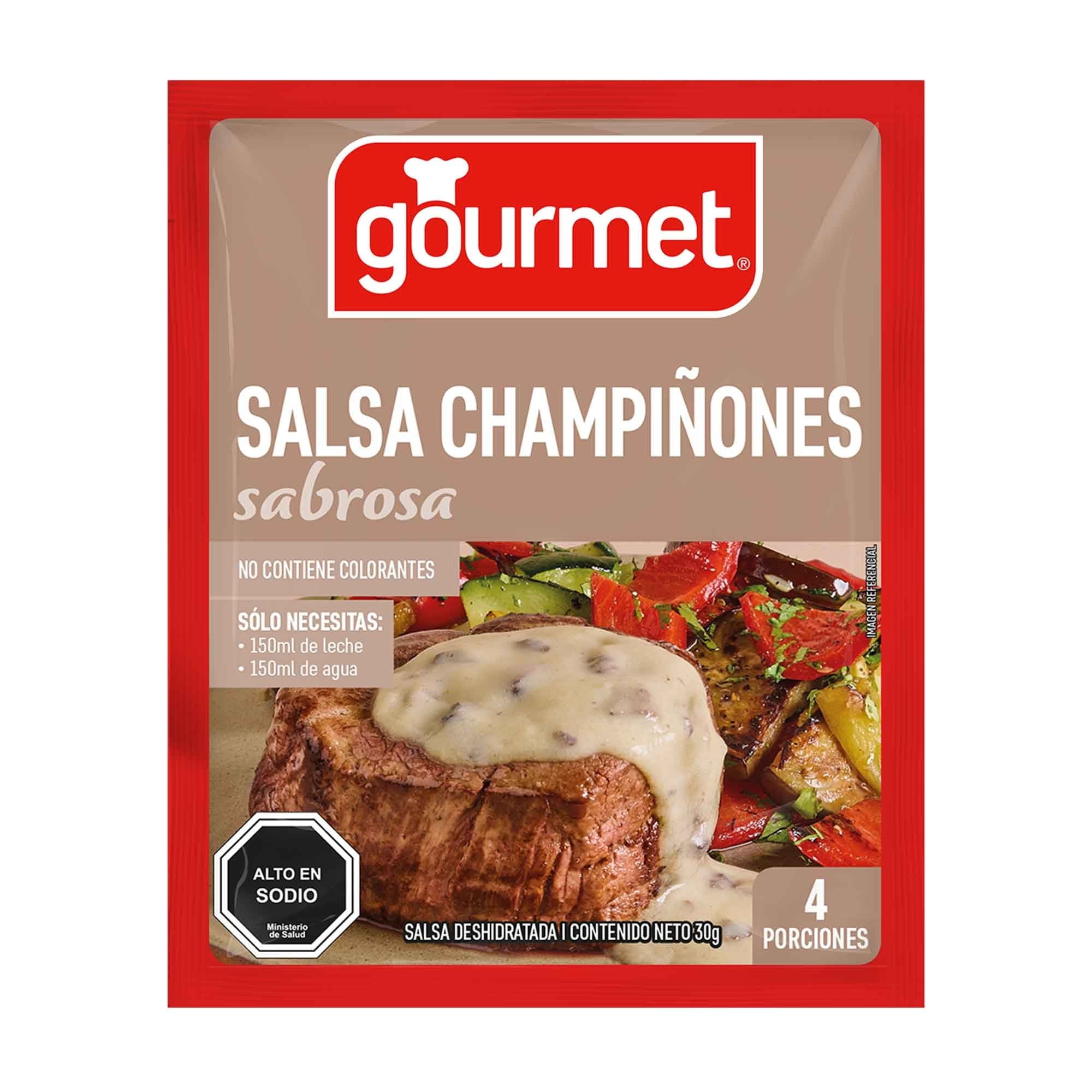 Salsa Champiñones (4 Porciones) Sobre 30 g Gourmet