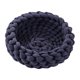 thumbnail image 2 of Cesta De Cama De Punto De Algodón Para Gatos, Redonda, Hecha A Mano, Cómoda Para Perros Peque?os, Cachorros, Azul Oscuro, 2 of 5