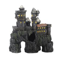 Magideal - Decoración De Acuario Con Forma De Castillo, Refugio De Resina, Cueva De Escondite Realista, Adorno Para Casa De Reptiles Betta, Juguetes De Agua