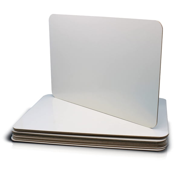 Whiteboard Flipside Products, 12 x 18 cm, tamaño grande, borrado en seco, paquete de 12