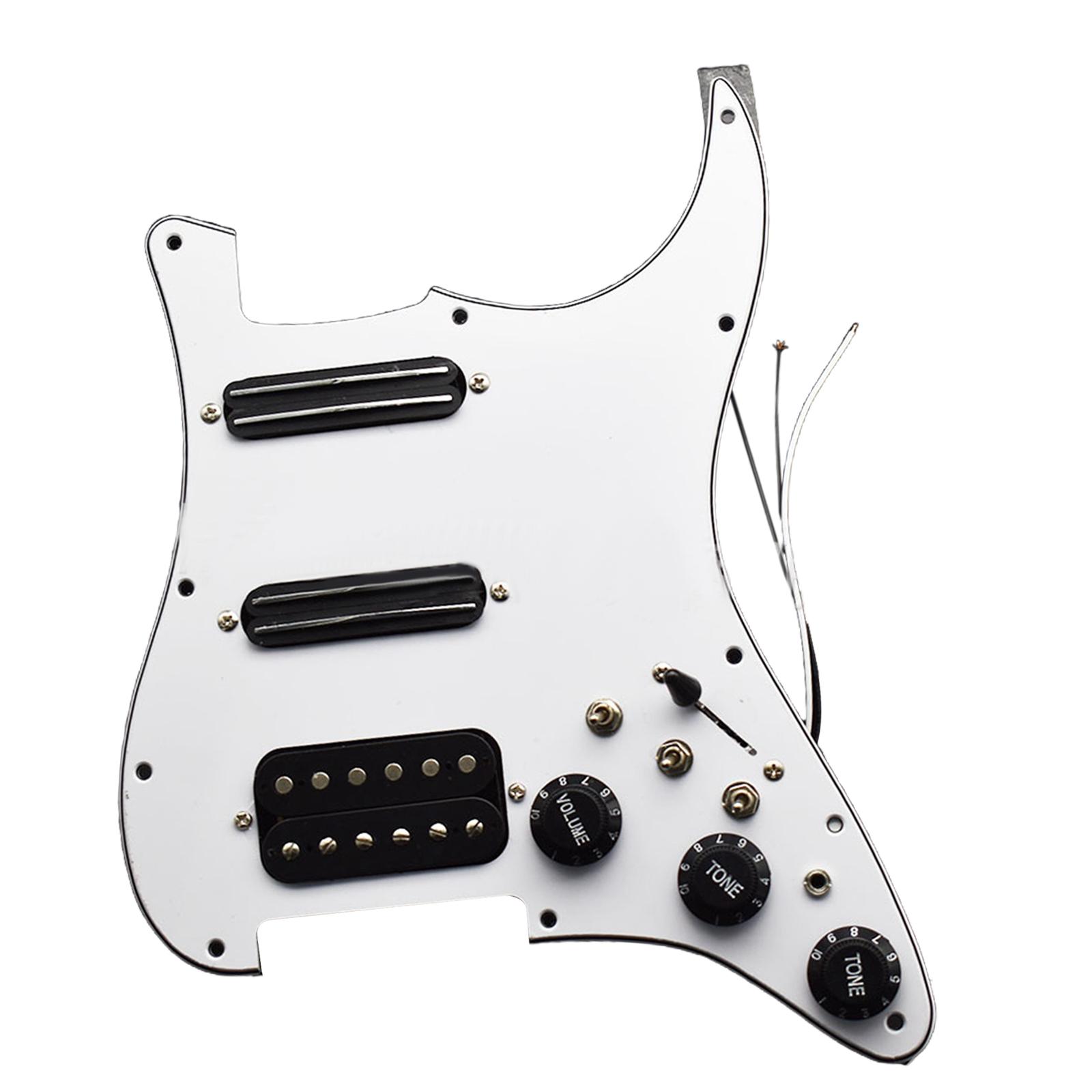 Magideal - Placa Trasera De Golpeador Precableada, Golpeador De Guitarra Con División De Bobina Ssh, Pastilla De Guitarra Eléctrica Para Ajuste De Guitarras Con Enchufe 35