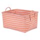 thumbnail image 1 of REGALWOVEN 1 Paquete de Cesta de Almacenamiento Tejida, Caja de Almacenamiento para Estante de Armario para Mantas, Ropa, Caja Organizadora con Asas para Decoración del Hogar Rosa 17.7*13.8*9.8in, 1 of 6
