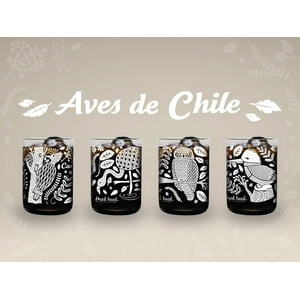 Green Glass - Aves De Chile Juego De 4 Vasos Blanco