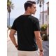 thumbnail image 3 of INSPIRE CHIC Camiseta lisa de hombre de manga corta con cuello en U y bolsillo en el pecho, camiseta casual XL negra, 3 of 5