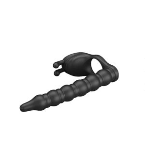 Citohome - Anillo Vibrador Doble Penetración En Color Negro