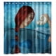 thumbnail image 1 of Cortina de ducha con diseño de chica mágica pelirroja con efecto bokeh, juego de cortinas de baño con ganchos, tamaño 60 x 72 pulgadas, 1 of 3