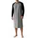 thumbnail image 1 of INSPIRE CHIC Camisón de Hombre Suave y Ligero con Cuello Redondo y Mangas Raglán para Dormir S Gris Negro, 1 of 6