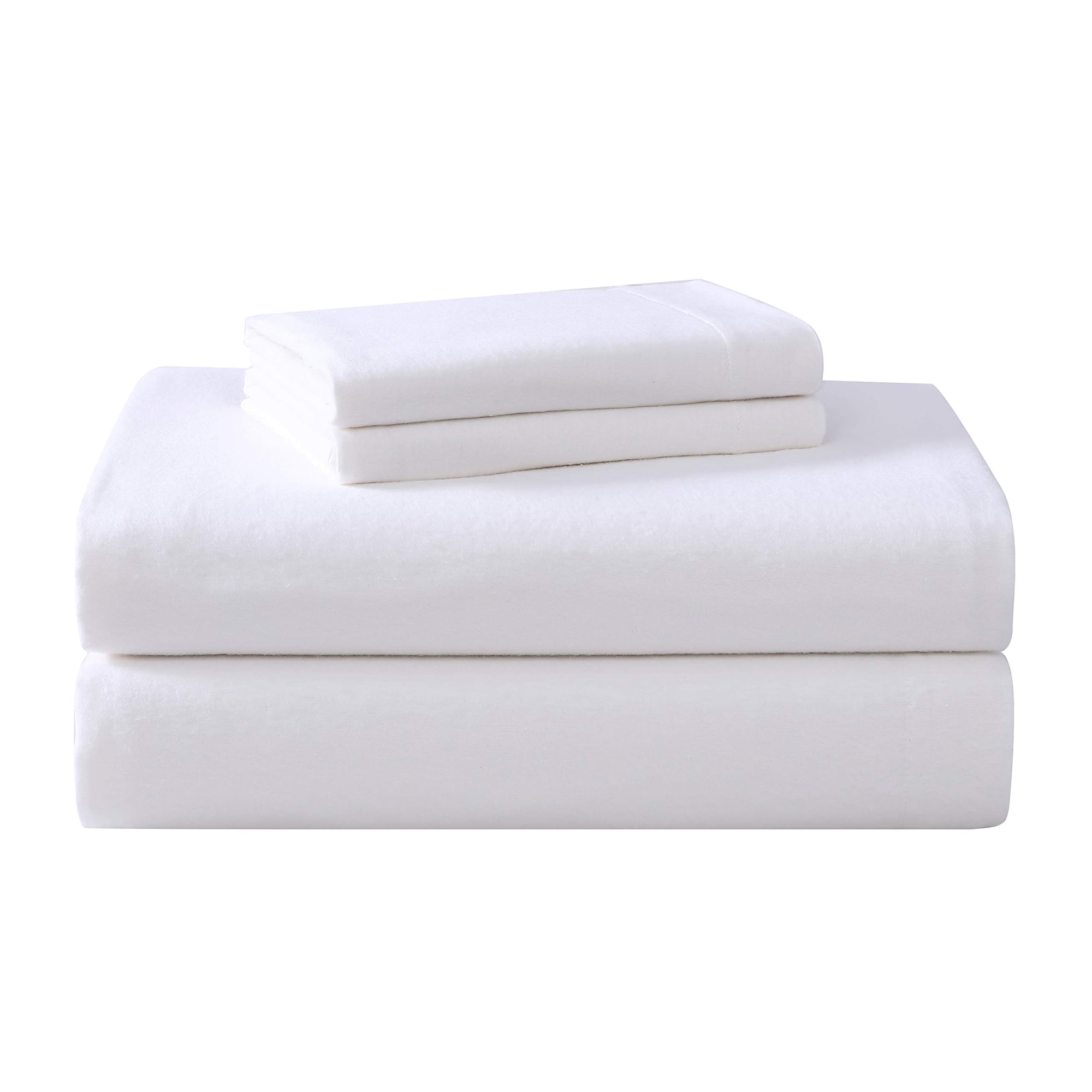 Sábanas De Franela Laura Ashley De Algodón Blanco Auténtico, Tamaño Doble