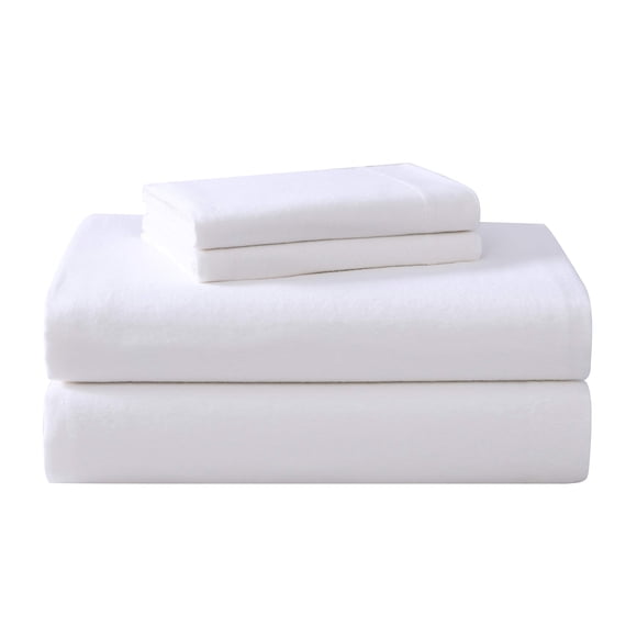 Sábanas de franela Laura Ashley de algodón blanco auténtico, tamaño completo