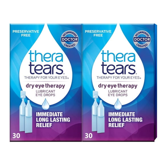 Gotas para ojos TheraTears Dry Eye Therapy, 30 frascos de un solo uso, 2