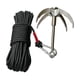 thumbnail image 5 of Gancho de agarre con cuerda, gancho de anclaje, garra de tigre volador, gancho de acero inoxidable de 4 , garra de escalada para senderismo, act Negro, 5 of 5