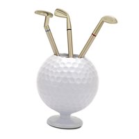 Bothyi - Soporte Creativo Para Bolígrafo De Pelota De Golf Con 3 Bolígrafos Para Estudiantes, Regalo De Cumpleaños, Profesor