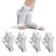 thumbnail image 1 of 4 pares de calcetines de compresión para aliviar el dolor, calcetines de compresión para fitness, calcetines elásticos para ciclismo, tobillera para fascitis plantar, color blanco, 1 of 5