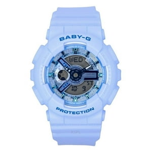 Reloj Casio Baby-G Analog Digital Blue Resin Strap Blue Dial Quartz Ba-110Yk-2A 100M Women'S Watch