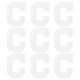 thumbnail image 1 of Parche de Letras para Planchar Uxcell 2" Alfabeto C Parche Bordado para Reparación de Ropa (Blanco, Paquete de 9), 1 of 6