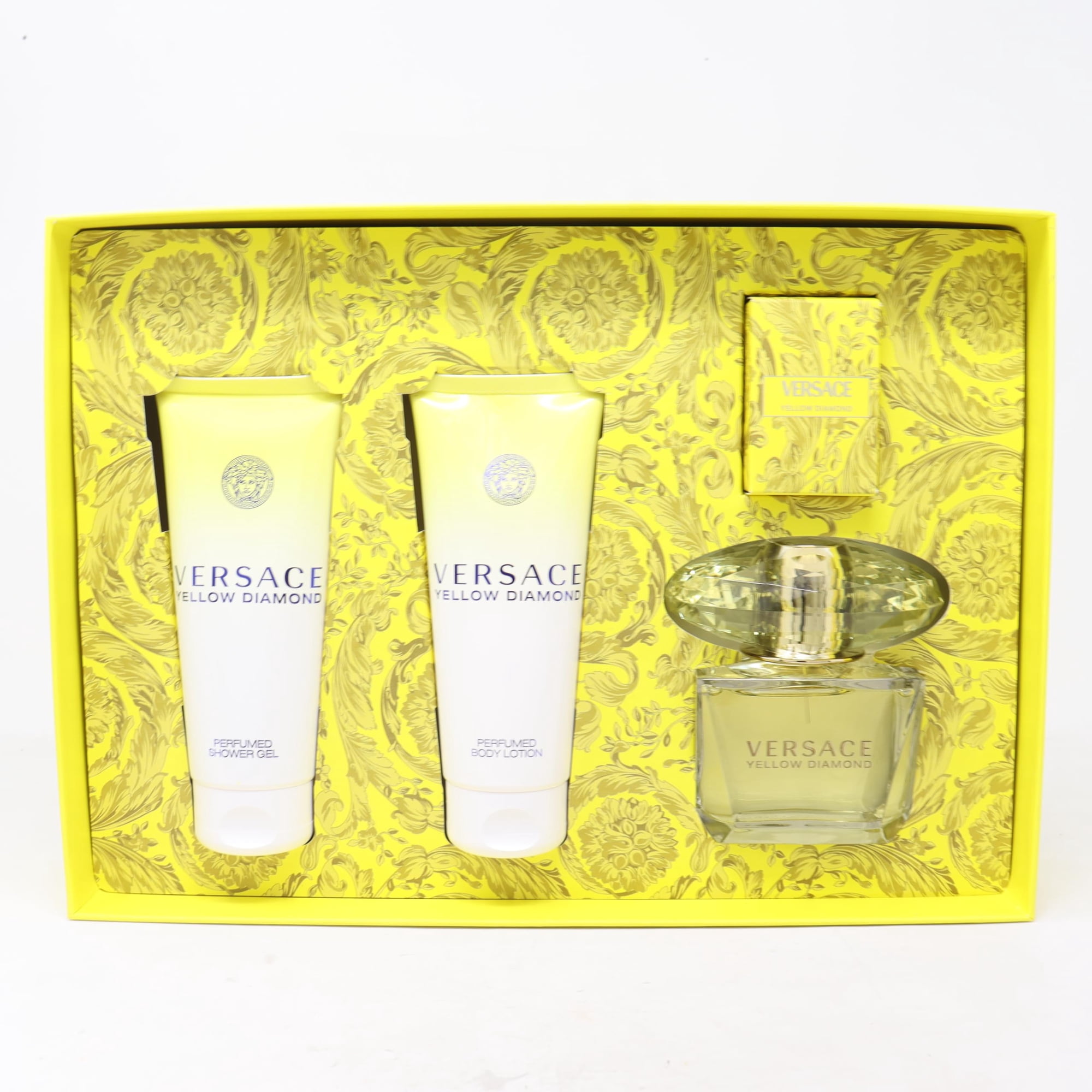 Set De Regalo De Perfume Versace Yellow Diamond 90 Ml Para Mujer